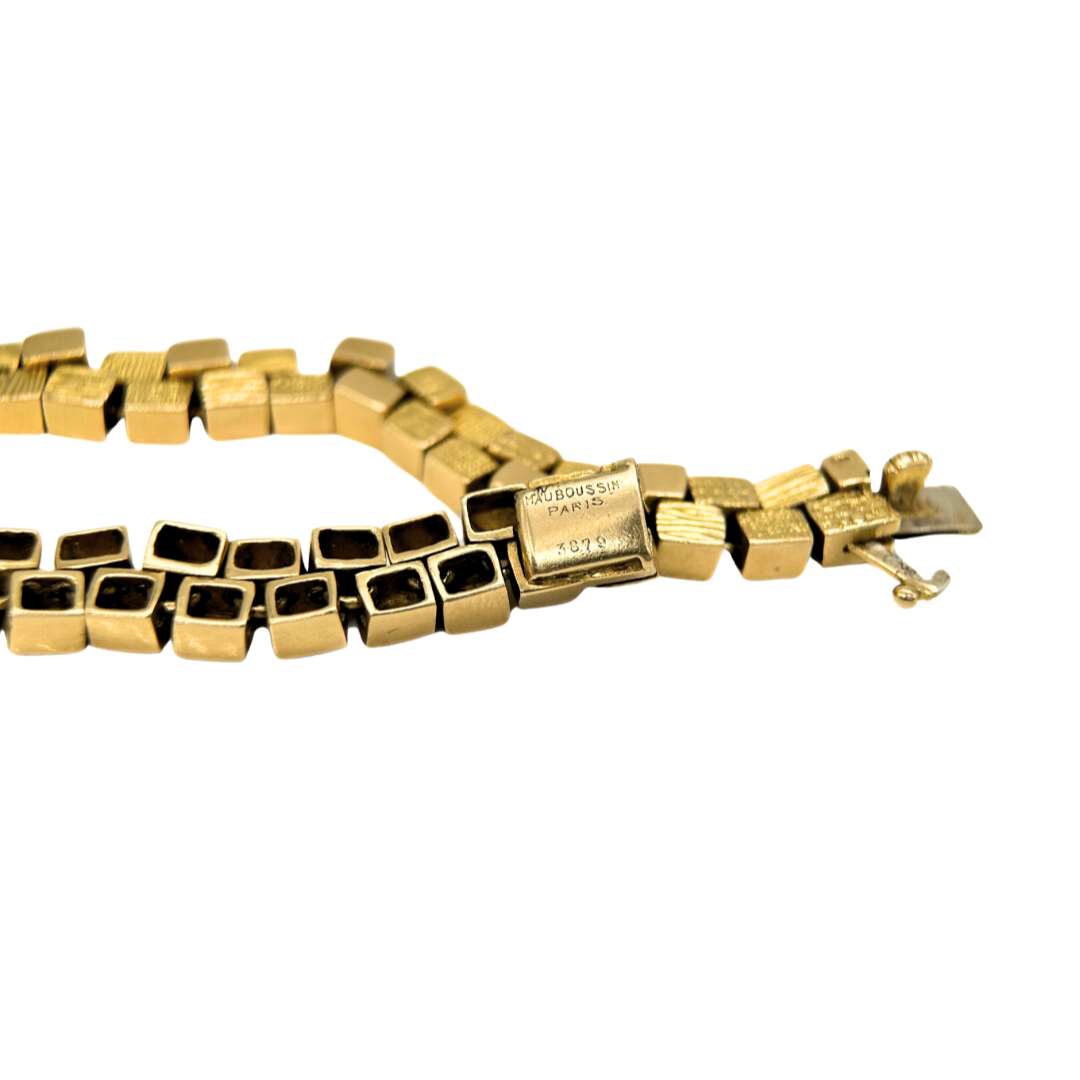 Georges Lenfant for Mauboussin Gold "Cubes" Bracelet