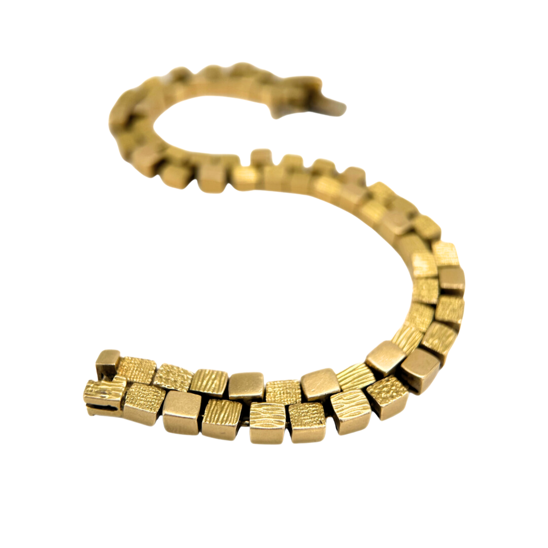 Georges Lenfant for Mauboussin Gold "Cubes" Bracelet