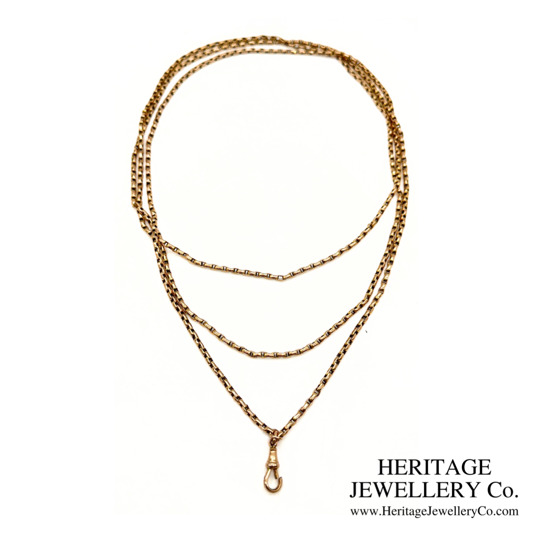 Antique Gold Long Guard Chain (9ct Gold)