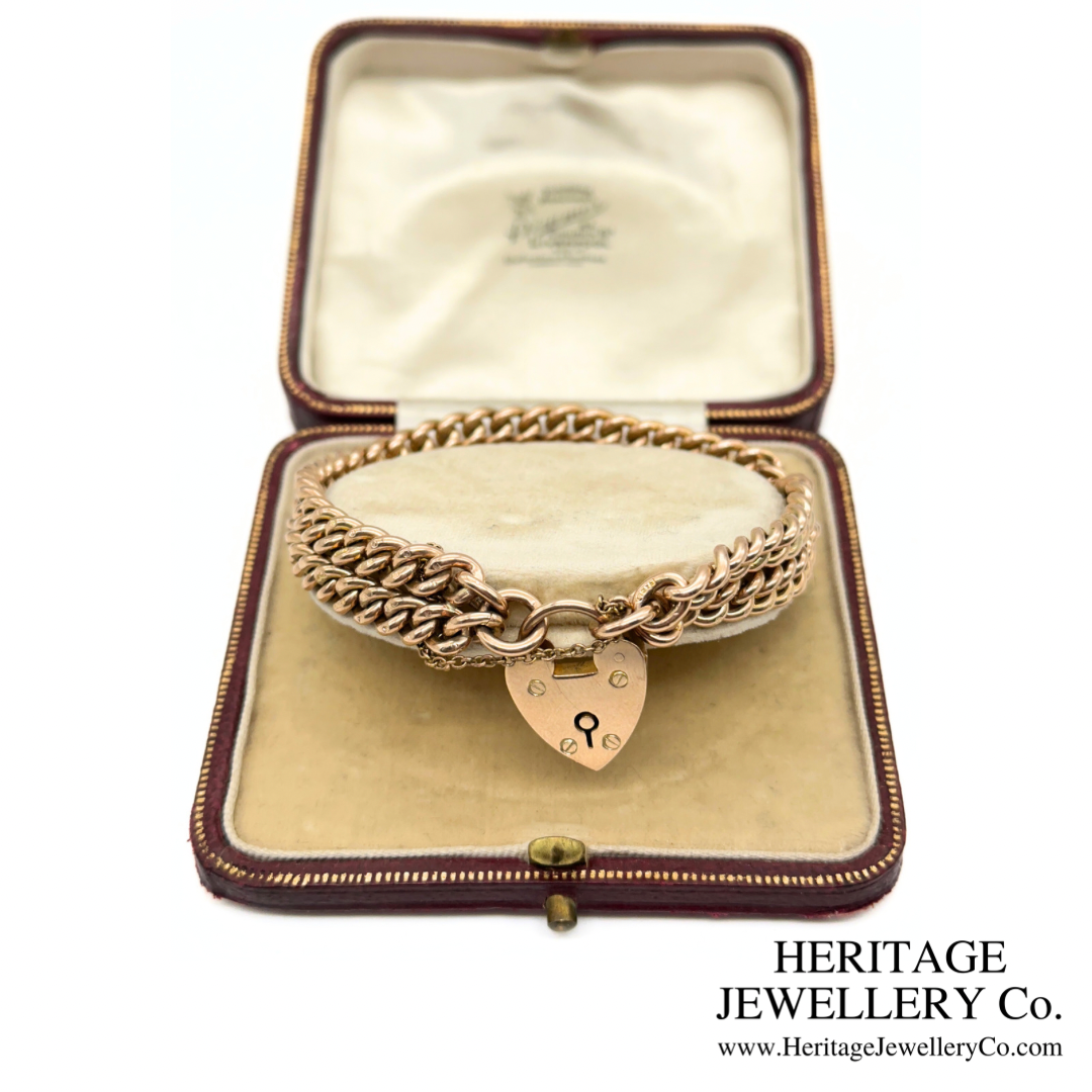 Antique Gold Double Curb Bracelet (9ct Gold)