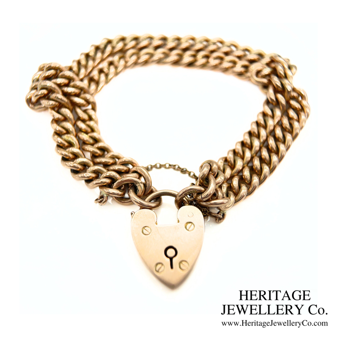 Antique Gold Double Curb Bracelet (9ct Gold)