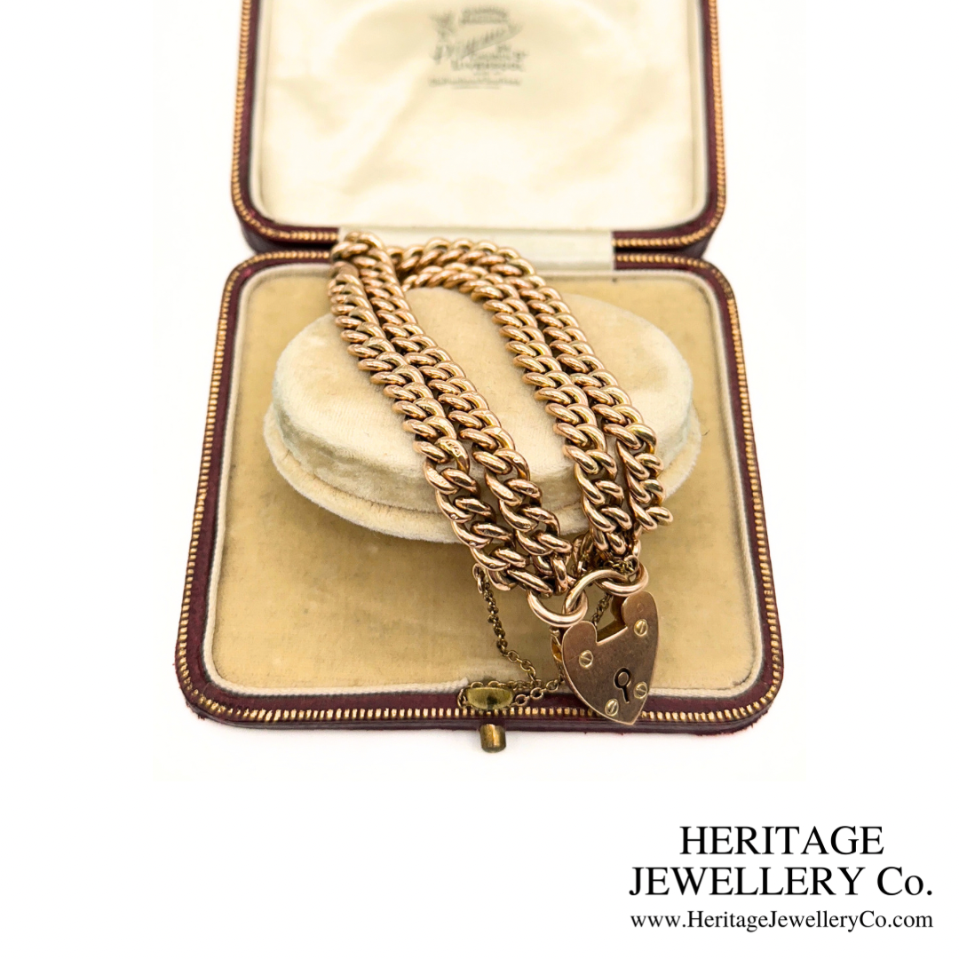 Antique Gold Double Curb Bracelet (9ct Gold)