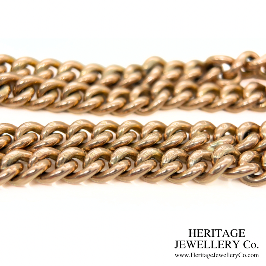 Antique Gold Double Curb Bracelet (9ct Gold)