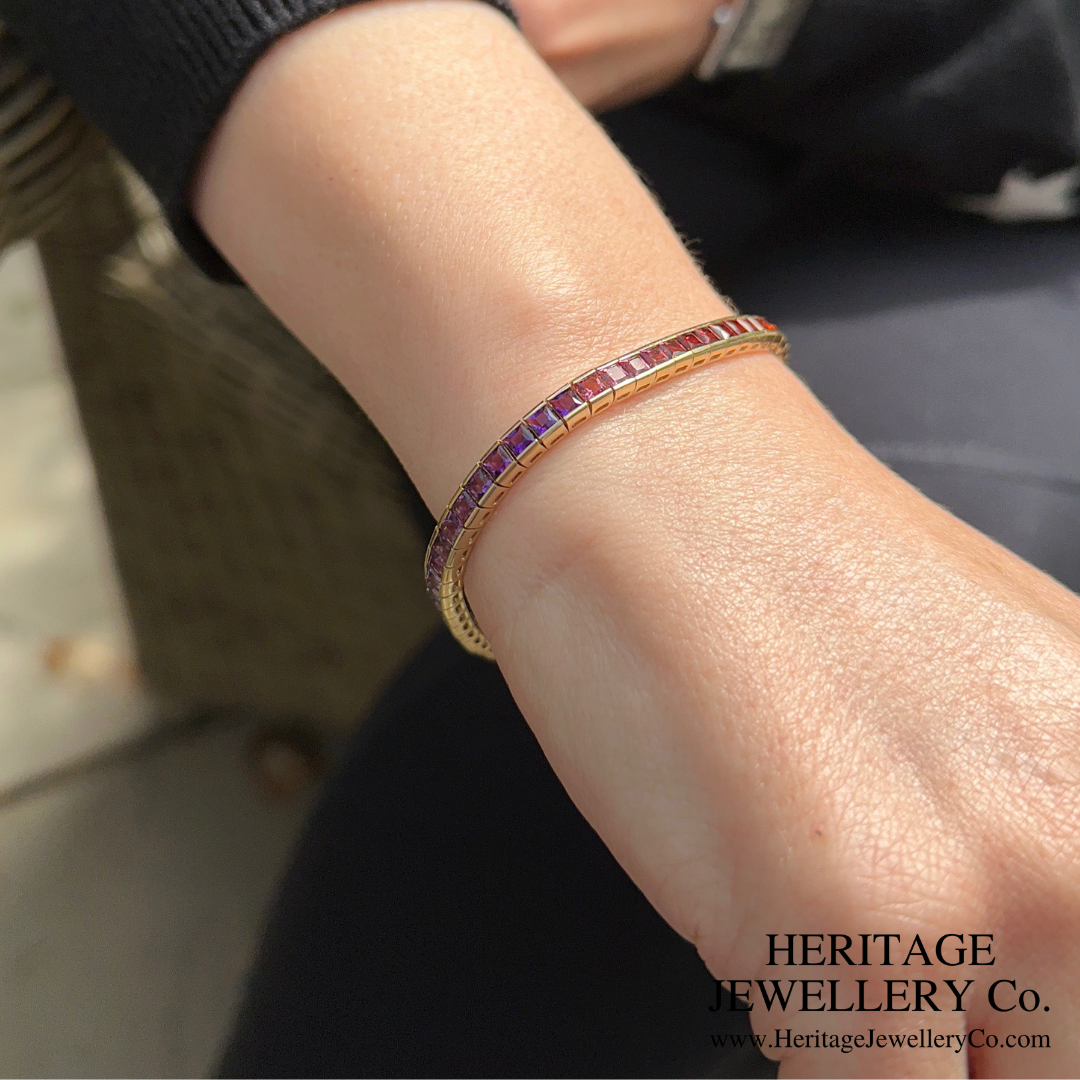 Fine Gem-Set Line Bracelet (14K)