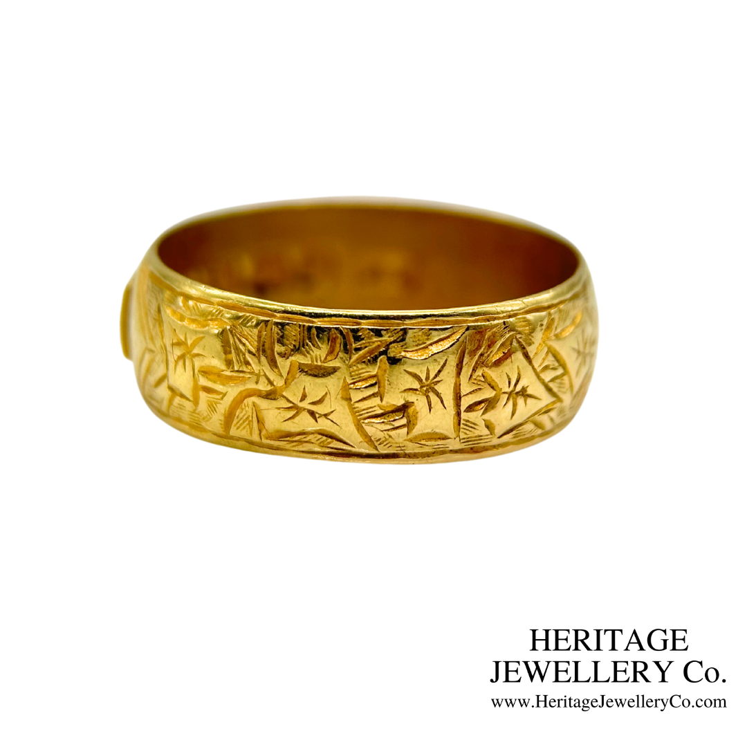 Victorian Gold Mizpah Ring (c.1889)