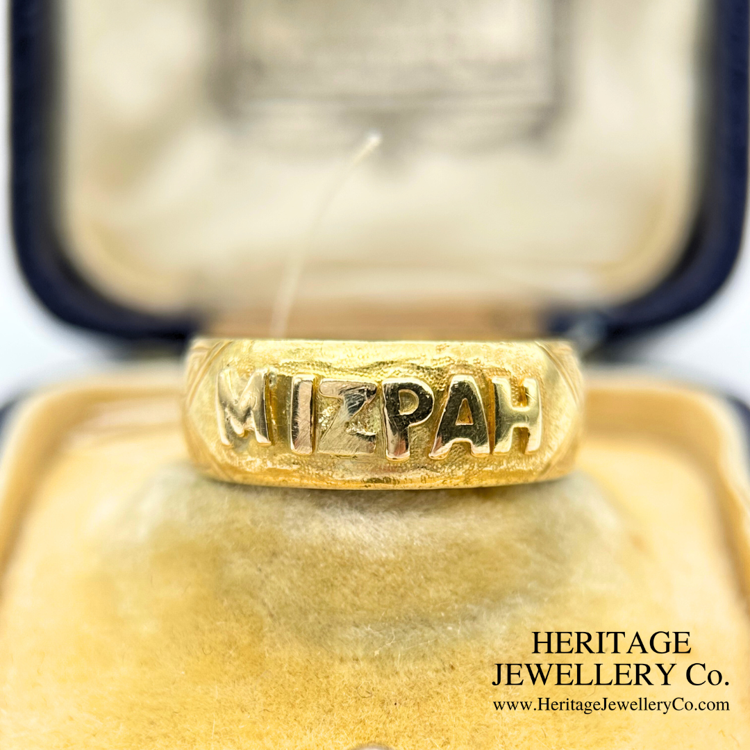 Victorian Gold Mizpah Ring (c.1889)