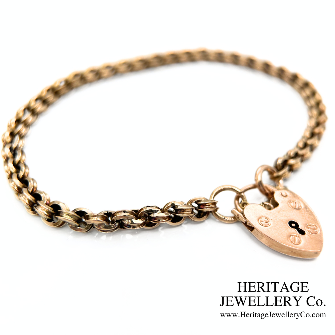 Antique Rose Gold Fancy Link Bracelet
