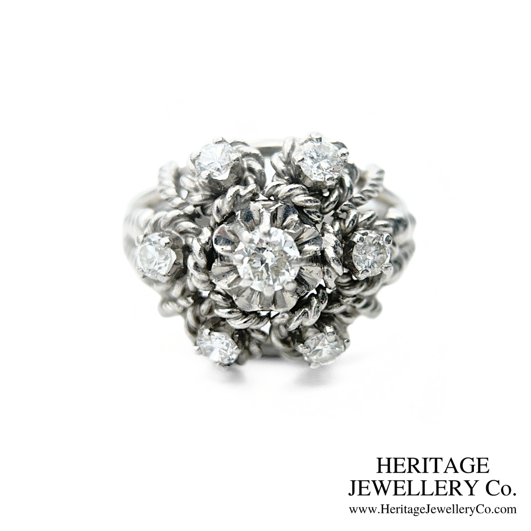 French Diamond Cluster Ring (Platinum)