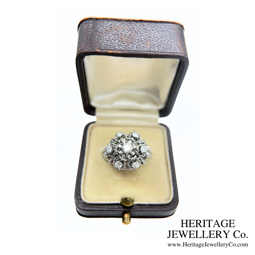 French Diamond Cluster Ring (Platinum)