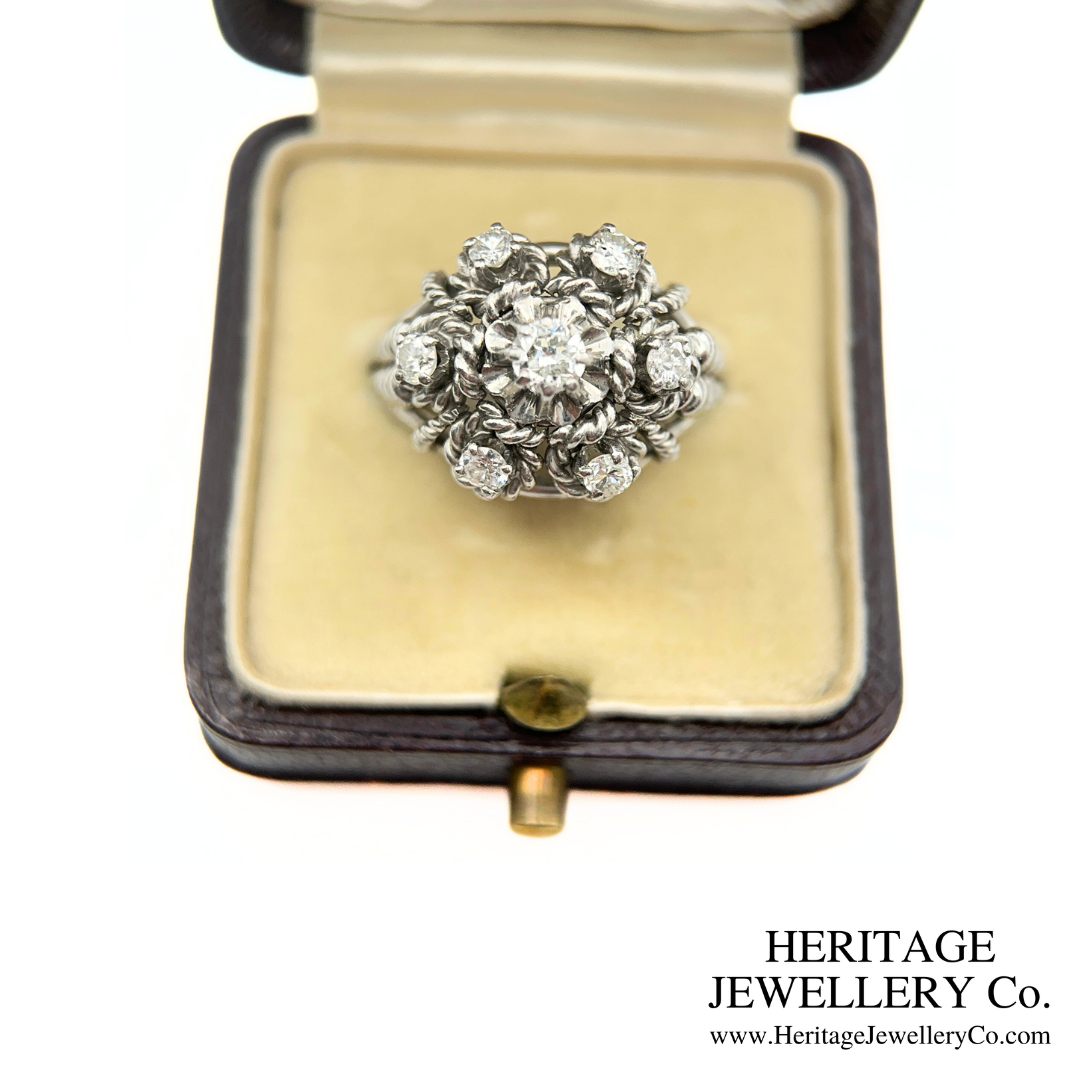 French Diamond Cluster Ring (Platinum)