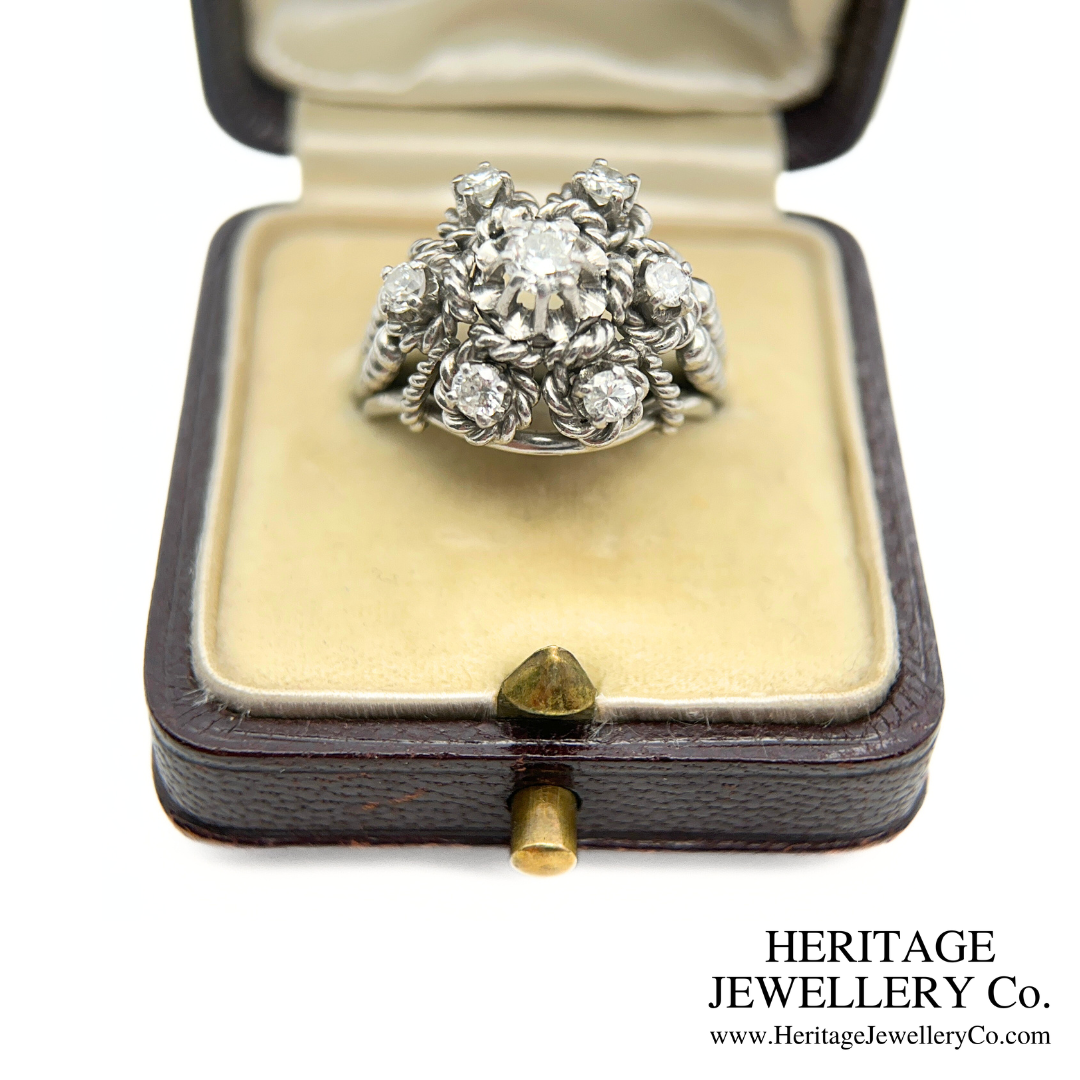 French Diamond Cluster Ring (Platinum)