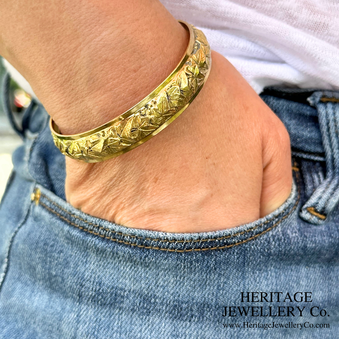 Art Nouveau Gold Bangle by Charles Georges