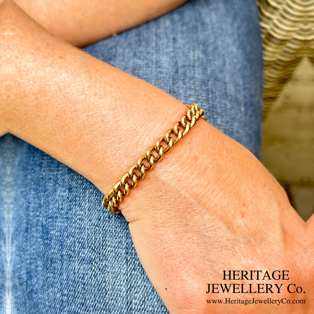 Vintage Gold Curb Bracelet (9ct)