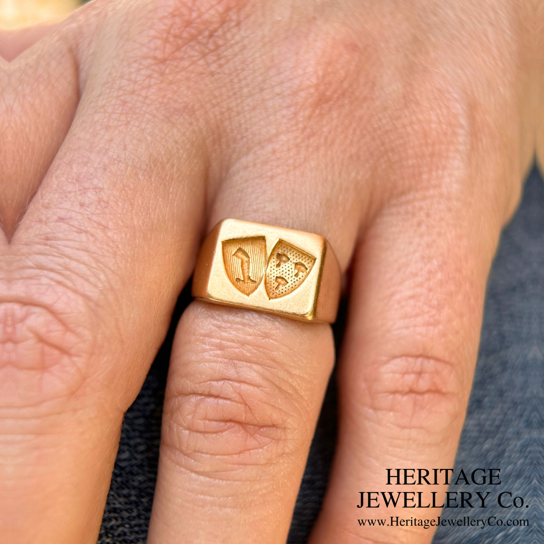 Antique French Shield Signet Ring