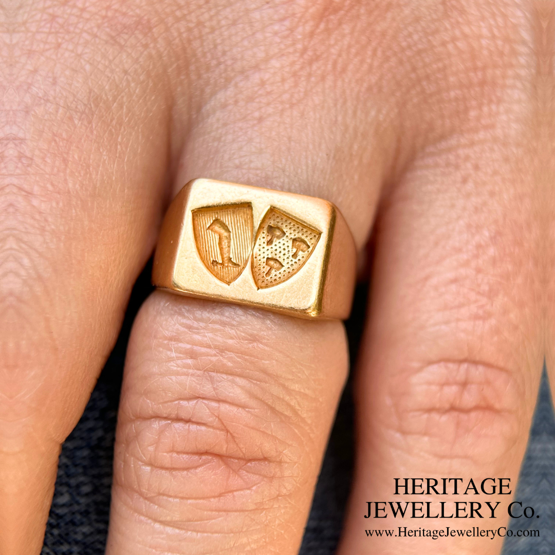 Antique French Shield Signet Ring