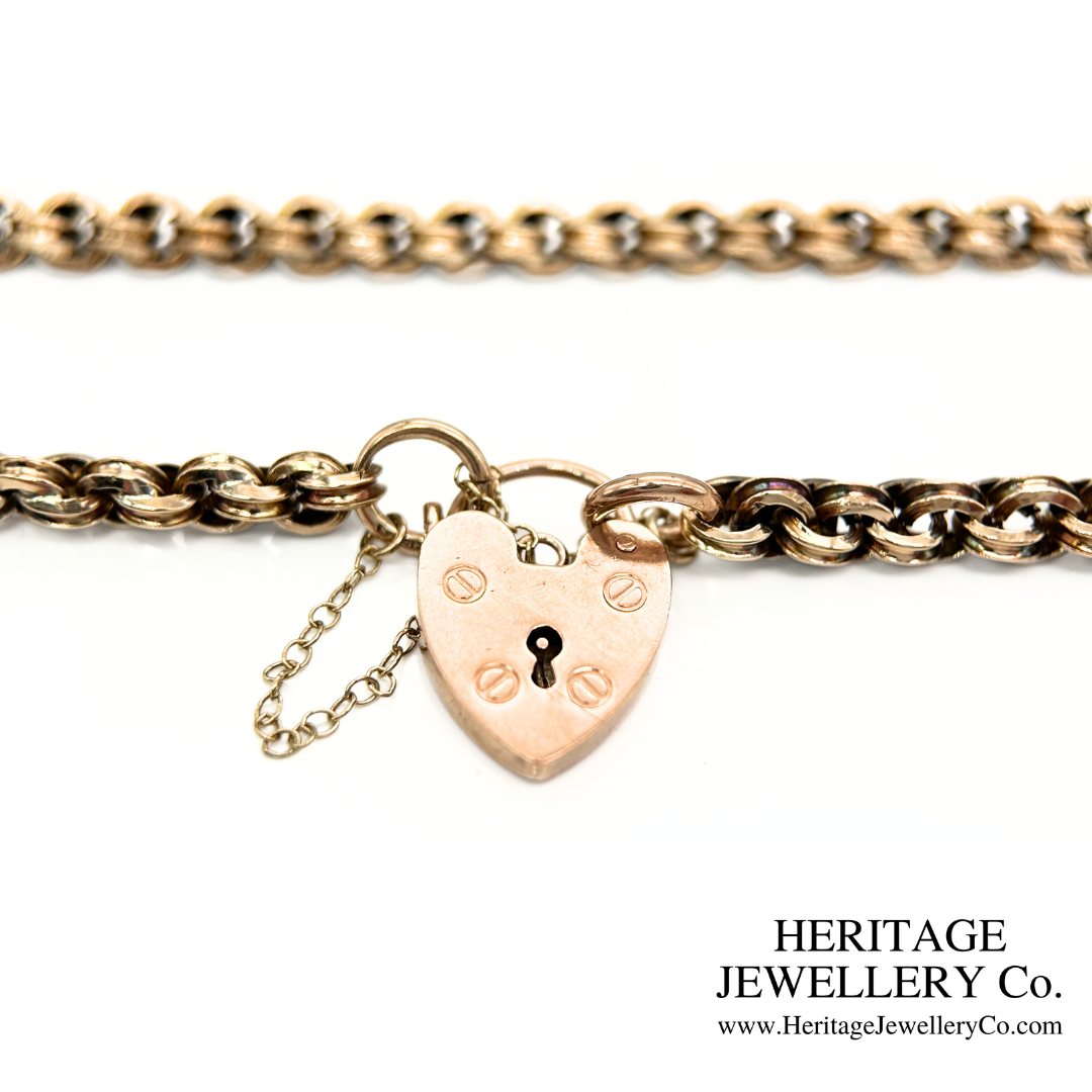 Antique Rose Gold Fancy Link Bracelet