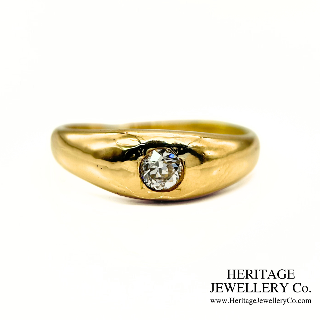 Antique Old Cut Diamond Gypsy Ring