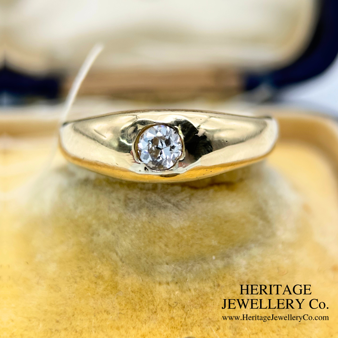 Antique Old Cut Diamond Gypsy Ring