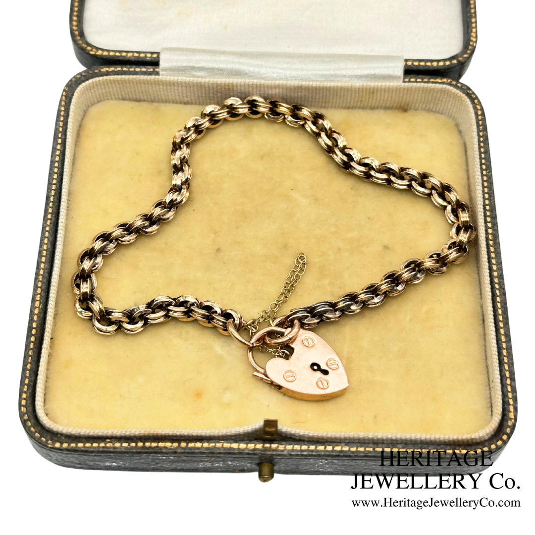 Antique Rose Gold Fancy Link Bracelet