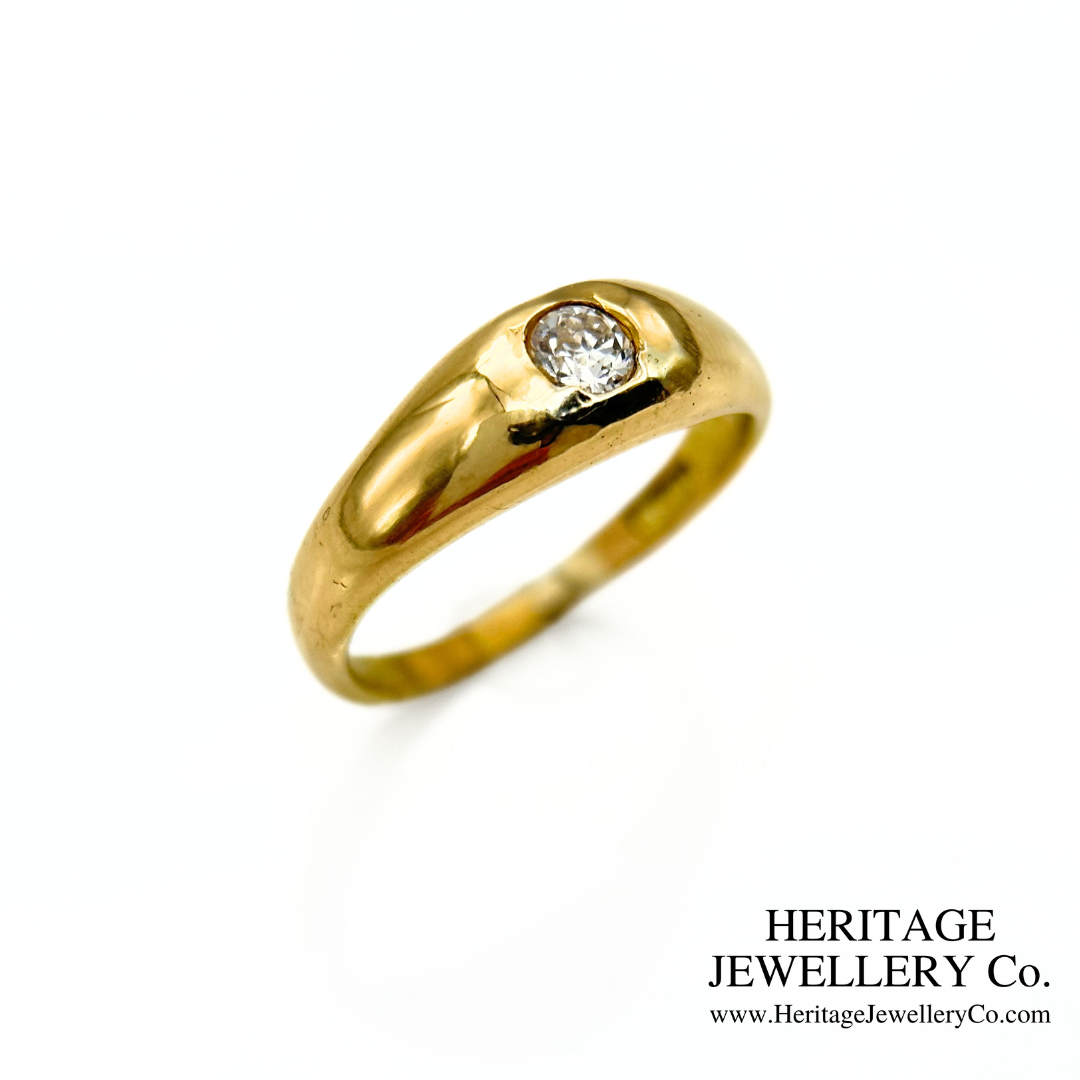 Antique Old Cut Diamond Gypsy Ring
