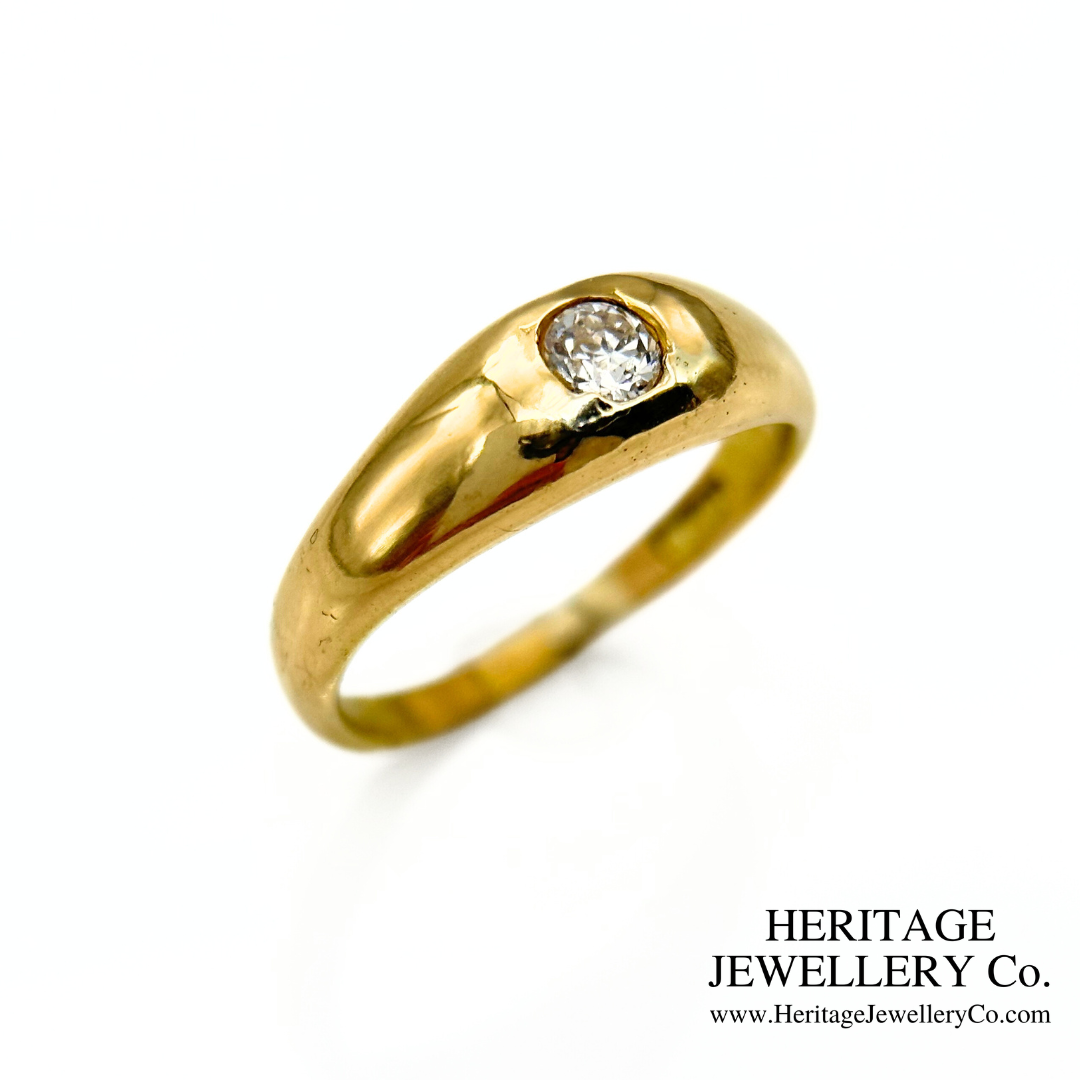 Antique Old Cut Diamond Gypsy Ring