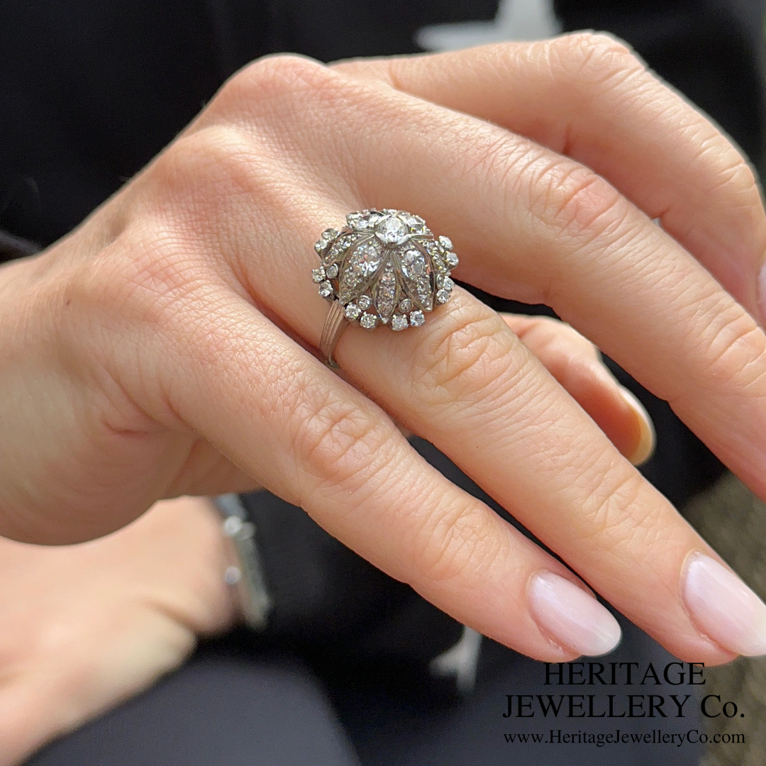 Art Deco Diamond Cluster Ring