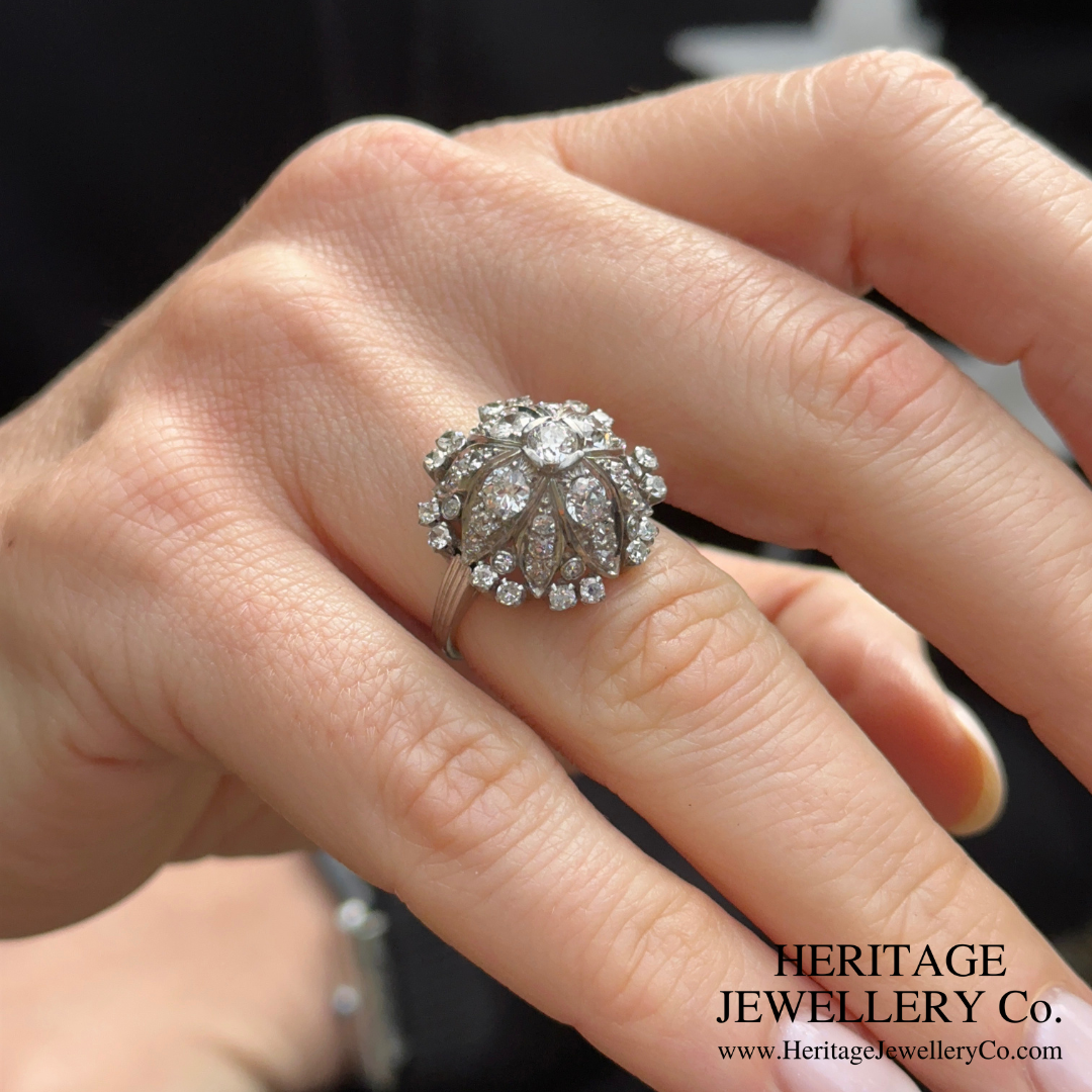 Art Deco Diamond Cluster Ring