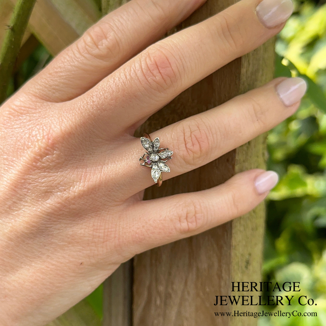 Georgian Diamond Butterfly Ring