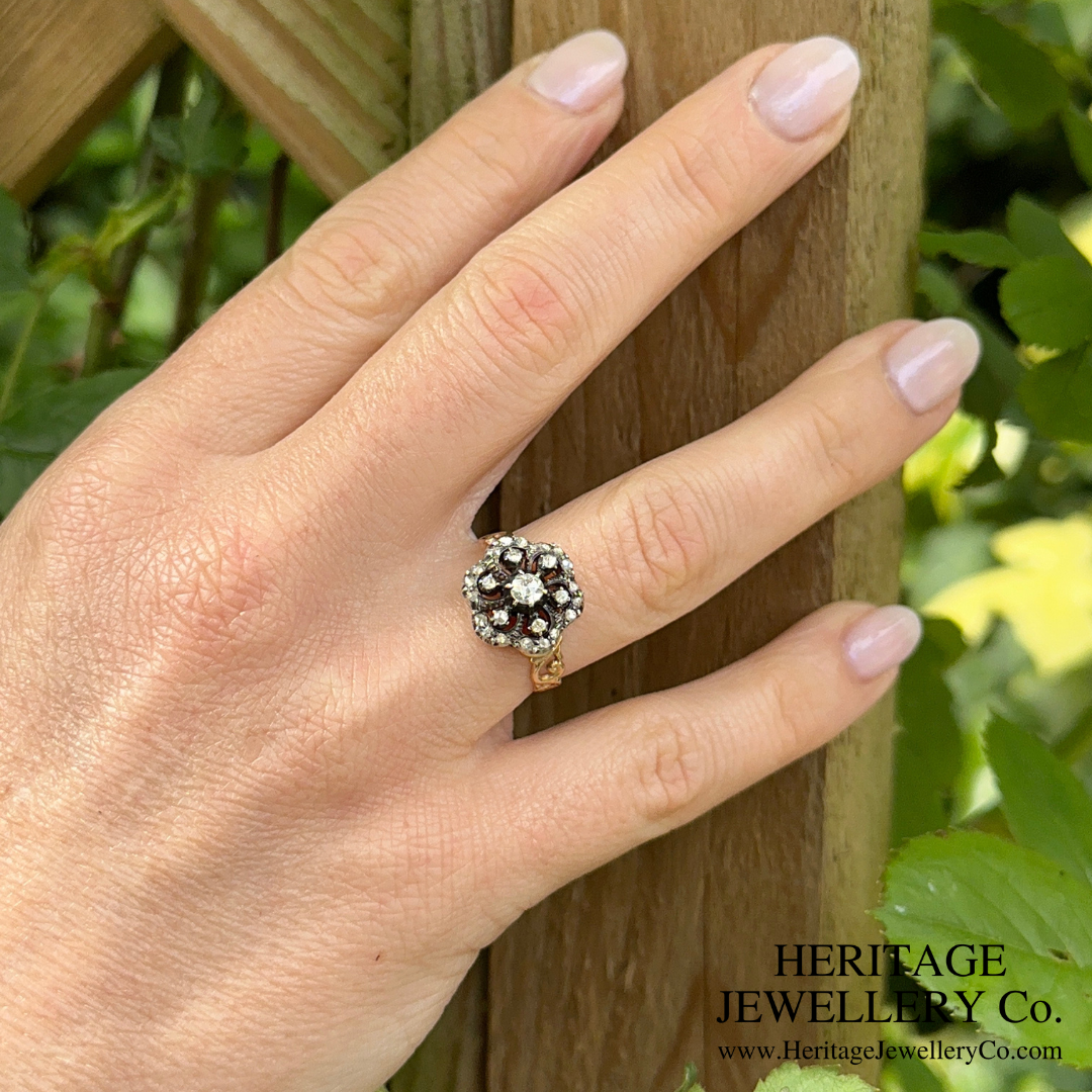 Antique Diamond Cluster Ring