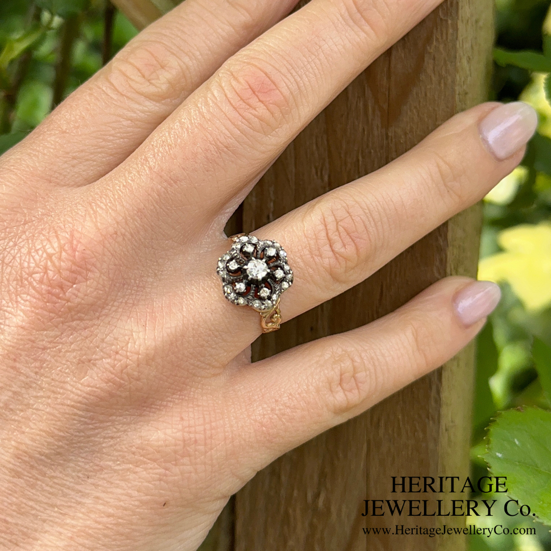 Antique Diamond Cluster Ring