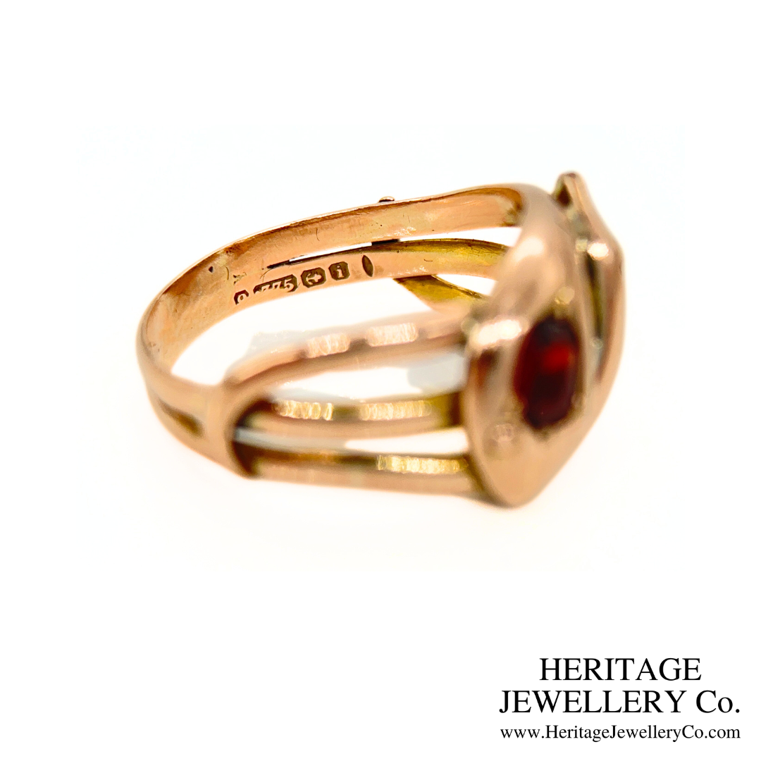 Victorian Garnet Double Snake Ring (c.1883)