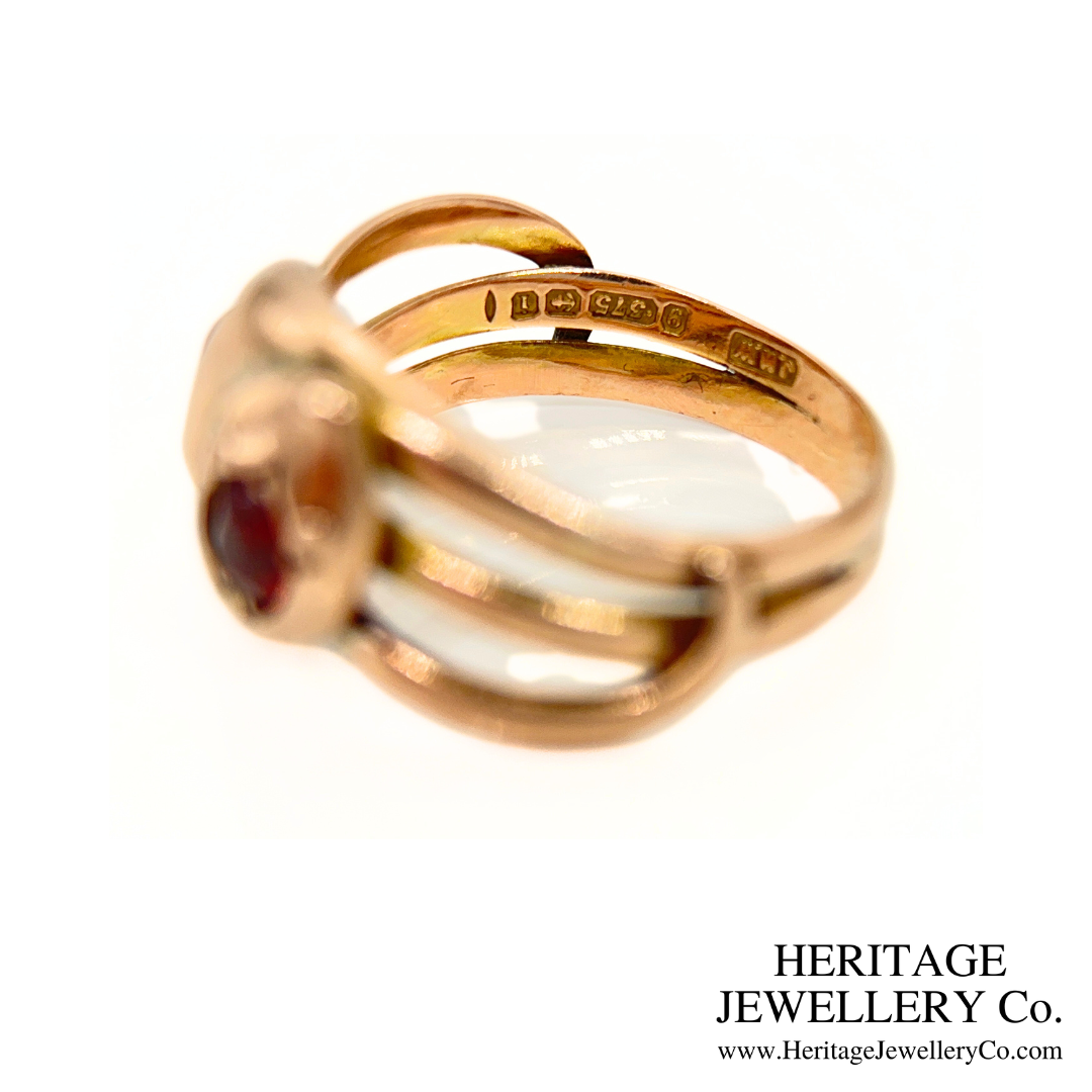 Victorian Garnet Double Snake Ring (c.1883)
