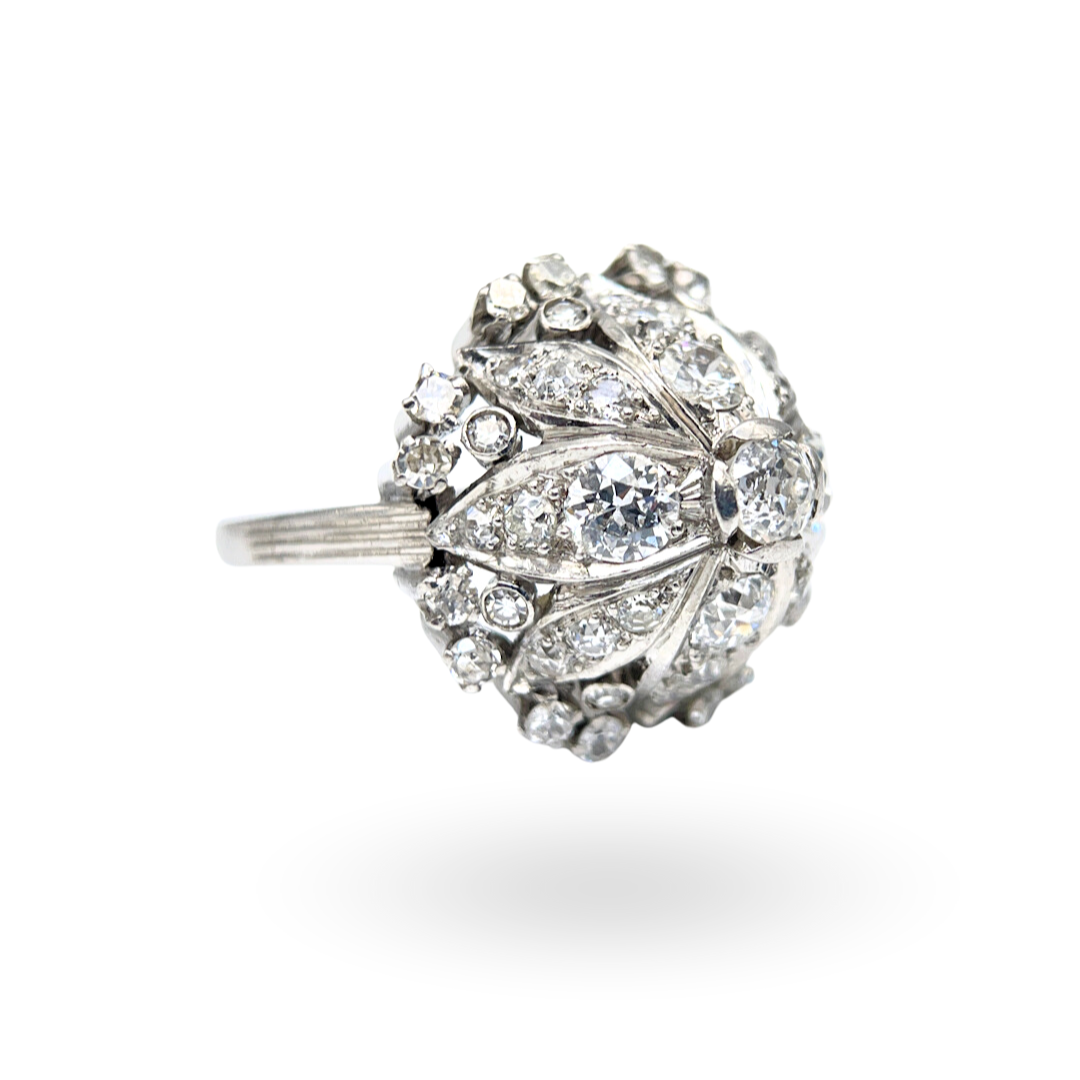 Art Deco Diamond Cluster Ring