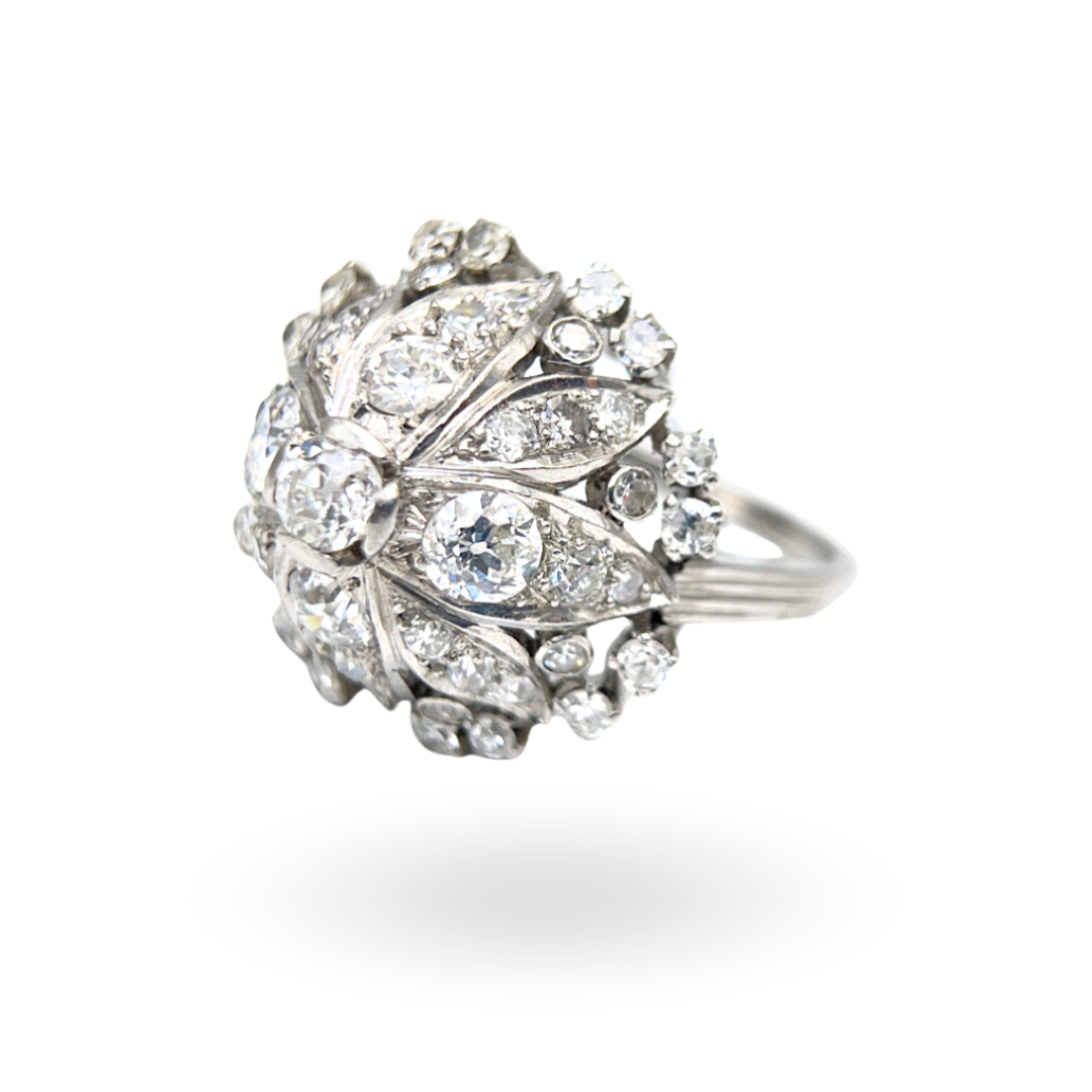 Art Deco Diamond Cluster Ring
