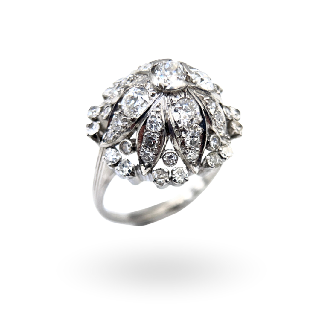 Art Deco Diamond Cluster Ring