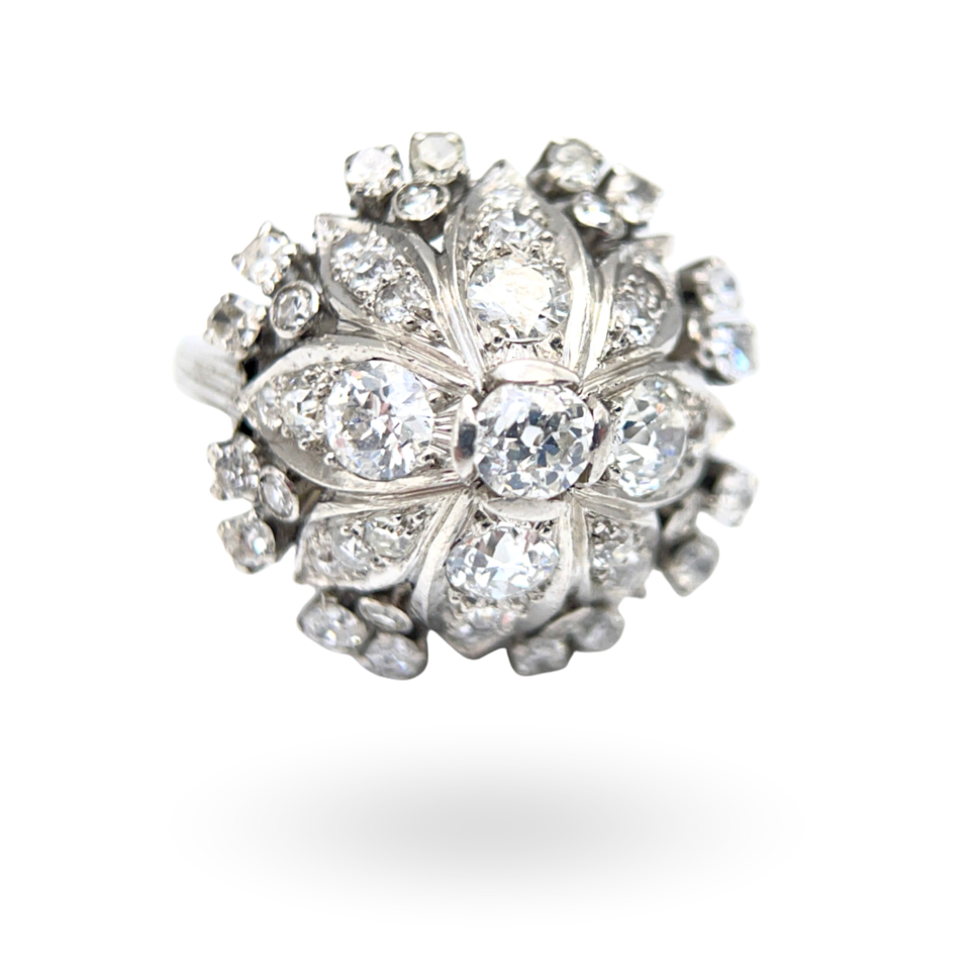 Art Deco Diamond Cluster Ring