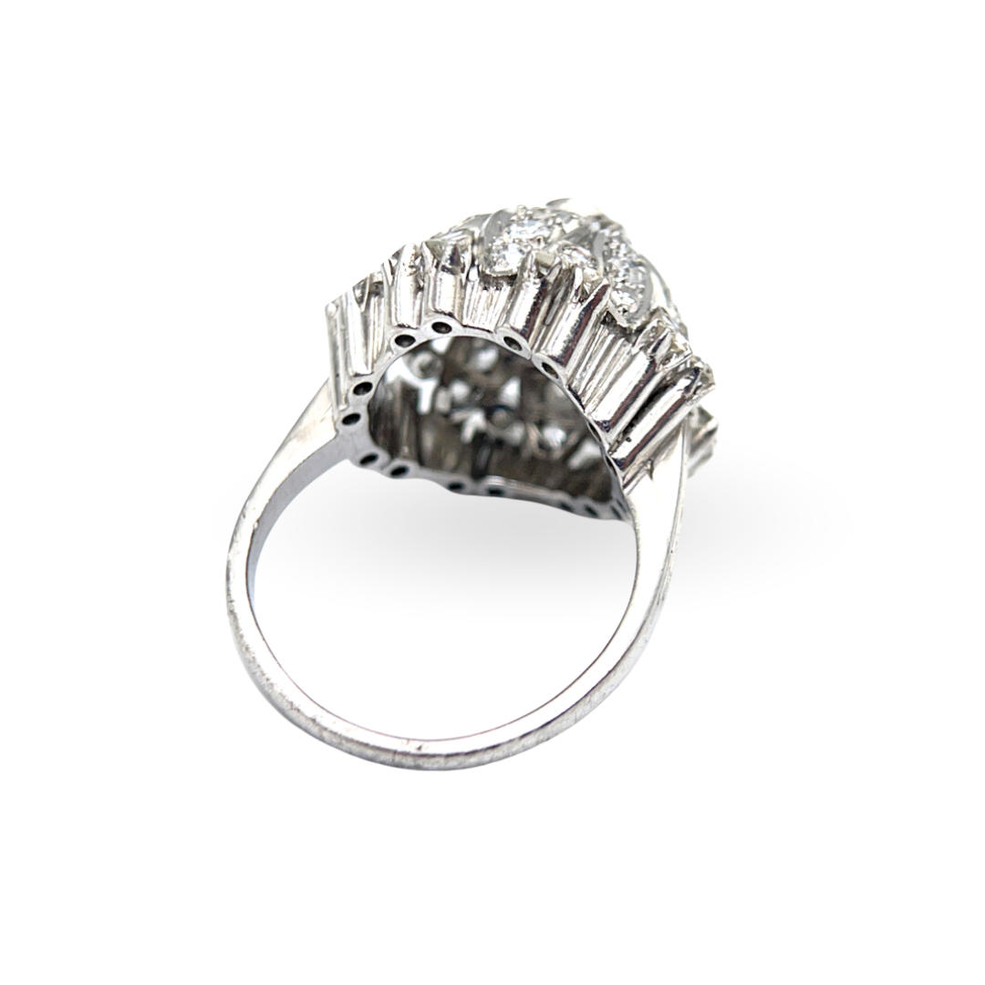 Art Deco Diamond Cluster Ring