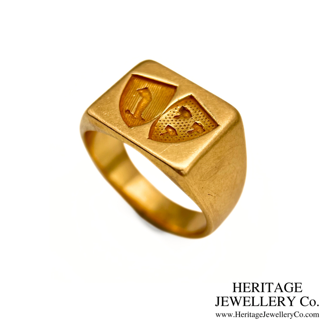 Antique French Shield Signet Ring