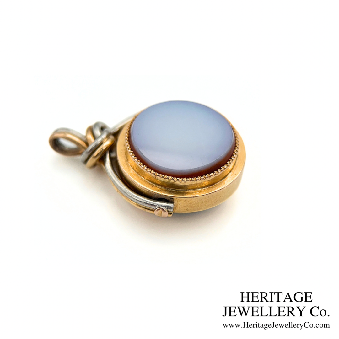 Antique Bi-Colour Gold Spinning Fob Seal (18ct Gold)