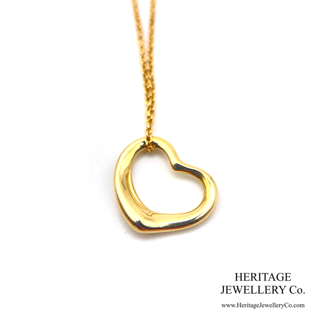 Tiffany & Co. Open Heart Pendant and Chain (16mm)