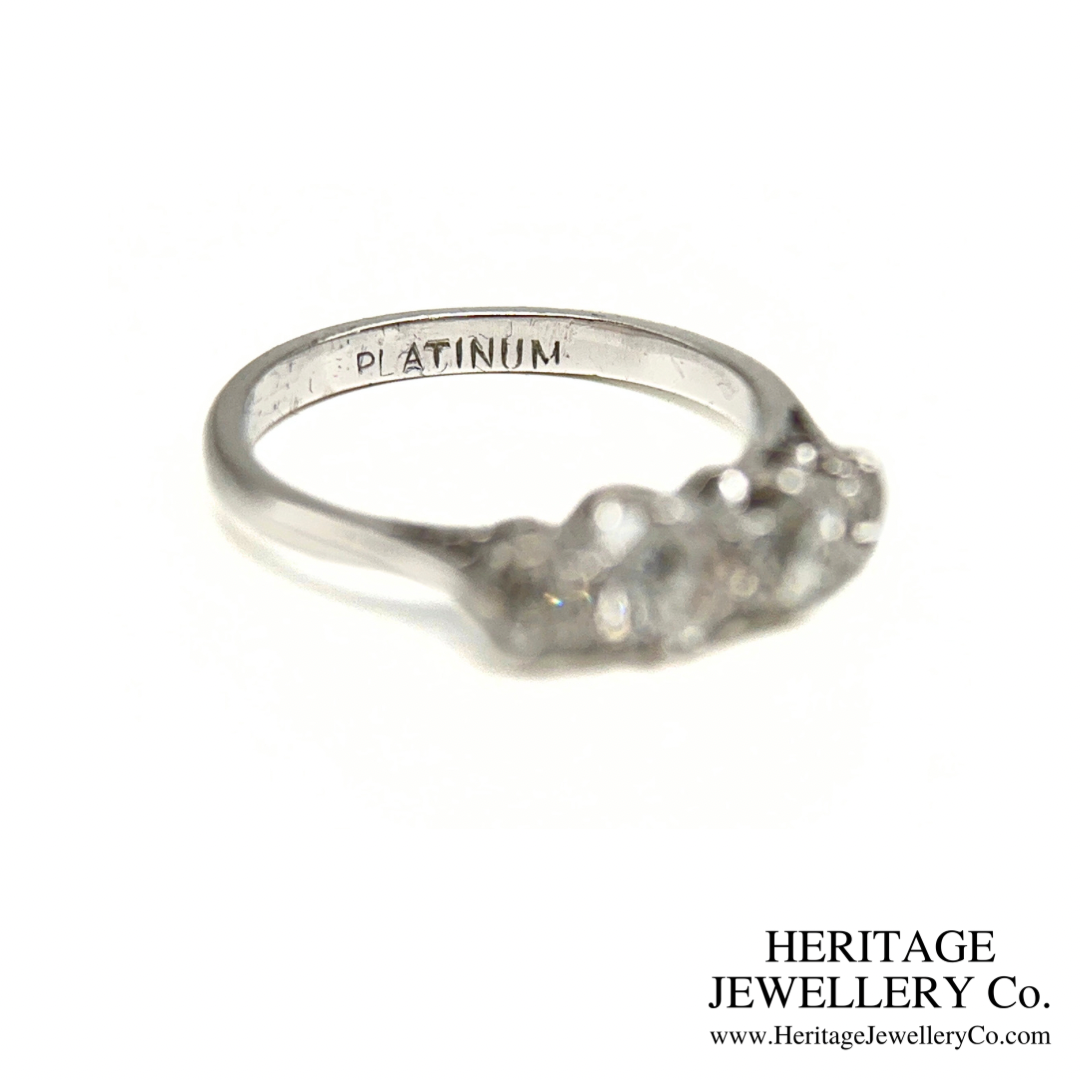 Platinum & Old Cut Diamond 4-Stone Ring