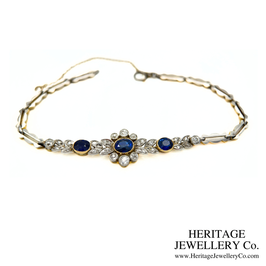 Art Deco Sapphire and Diamond Bracelet