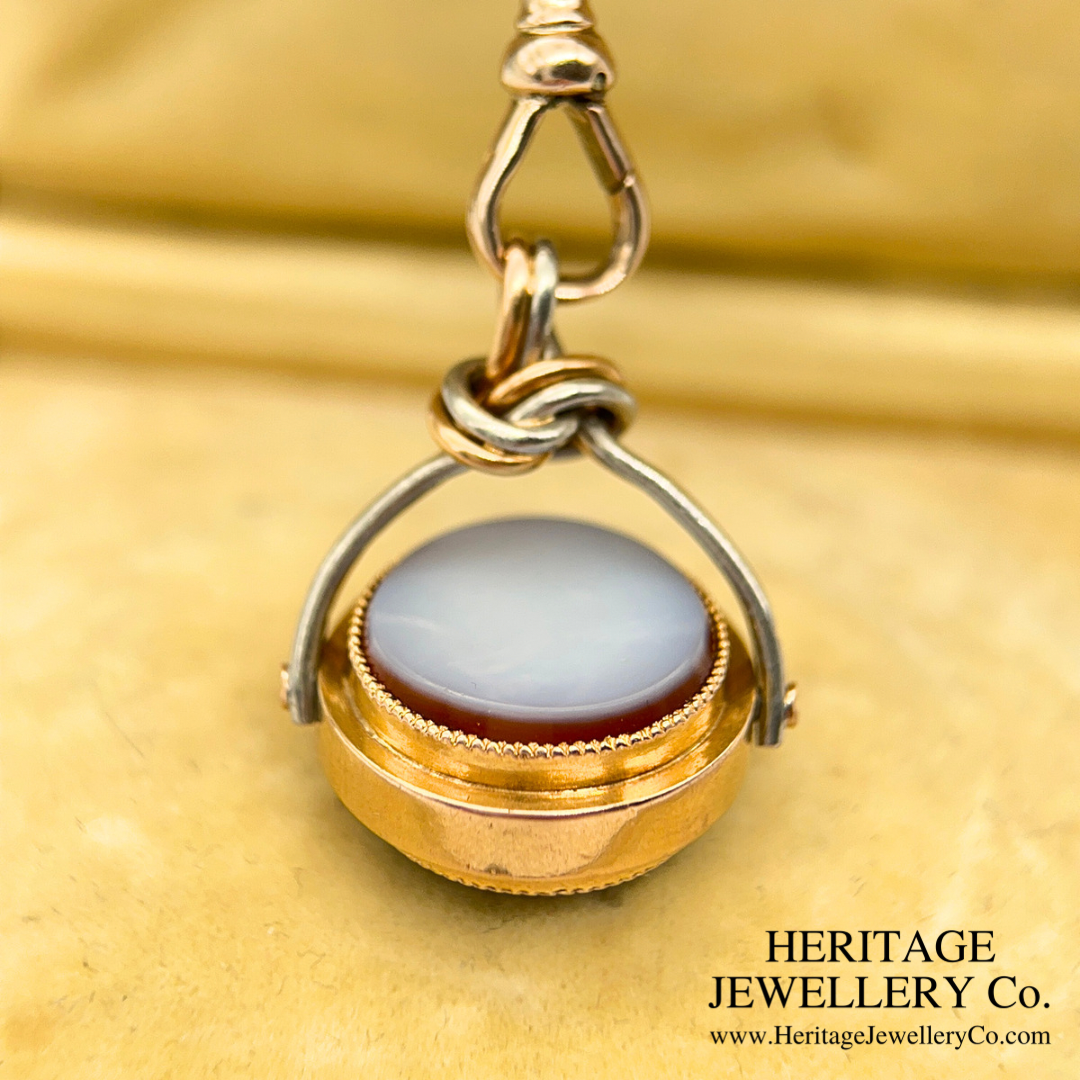Antique Bi-Colour Gold Spinning Fob Seal (18ct Gold)