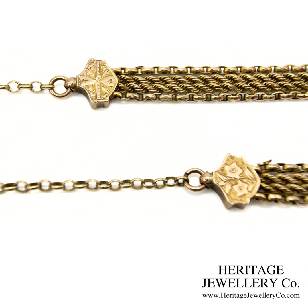 Victorian Gold Necklace and Slider (9ct Gold)