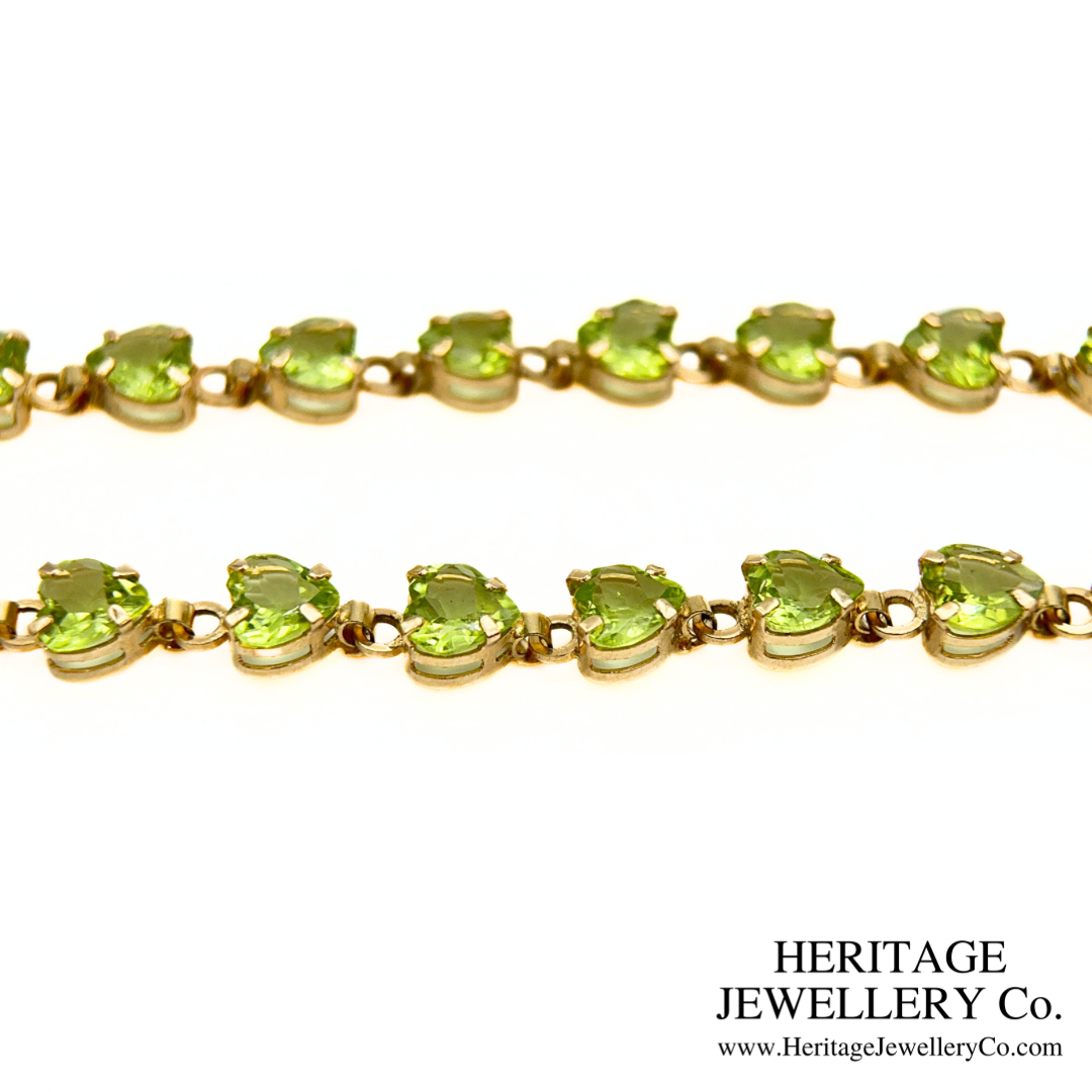 Vintage Peridot and Gold Bracelet (10ct Gold)