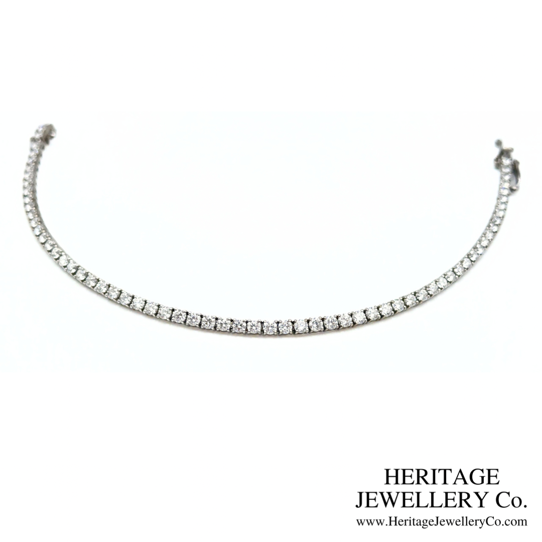 White Gold & Diamond Line Bracelet (3.5ct)