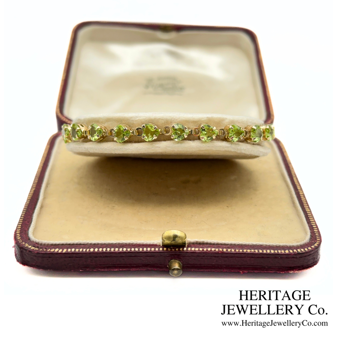 Vintage Peridot and Gold Bracelet (10ct Gold)