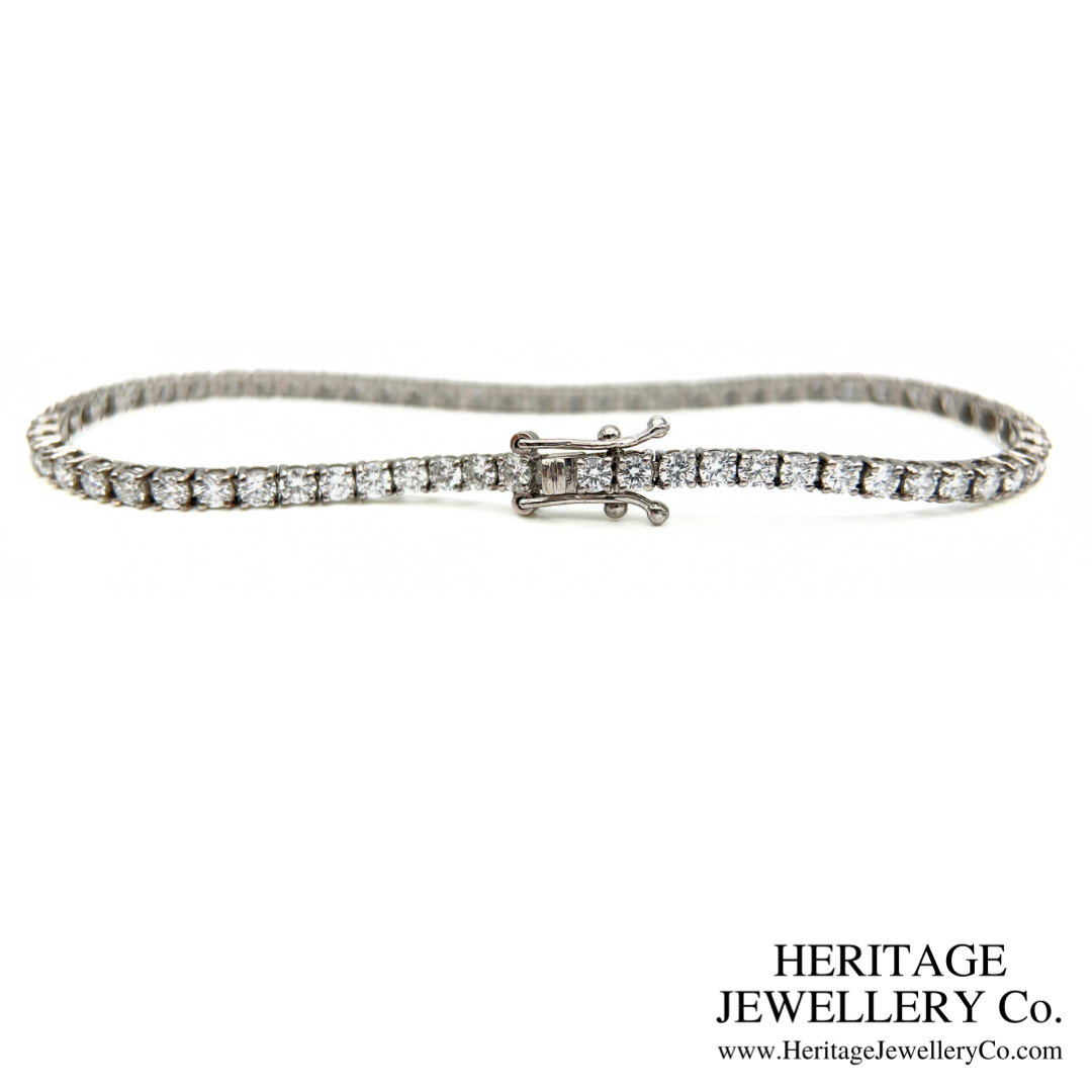 White Gold & Diamond Line Bracelet (3.5ct)