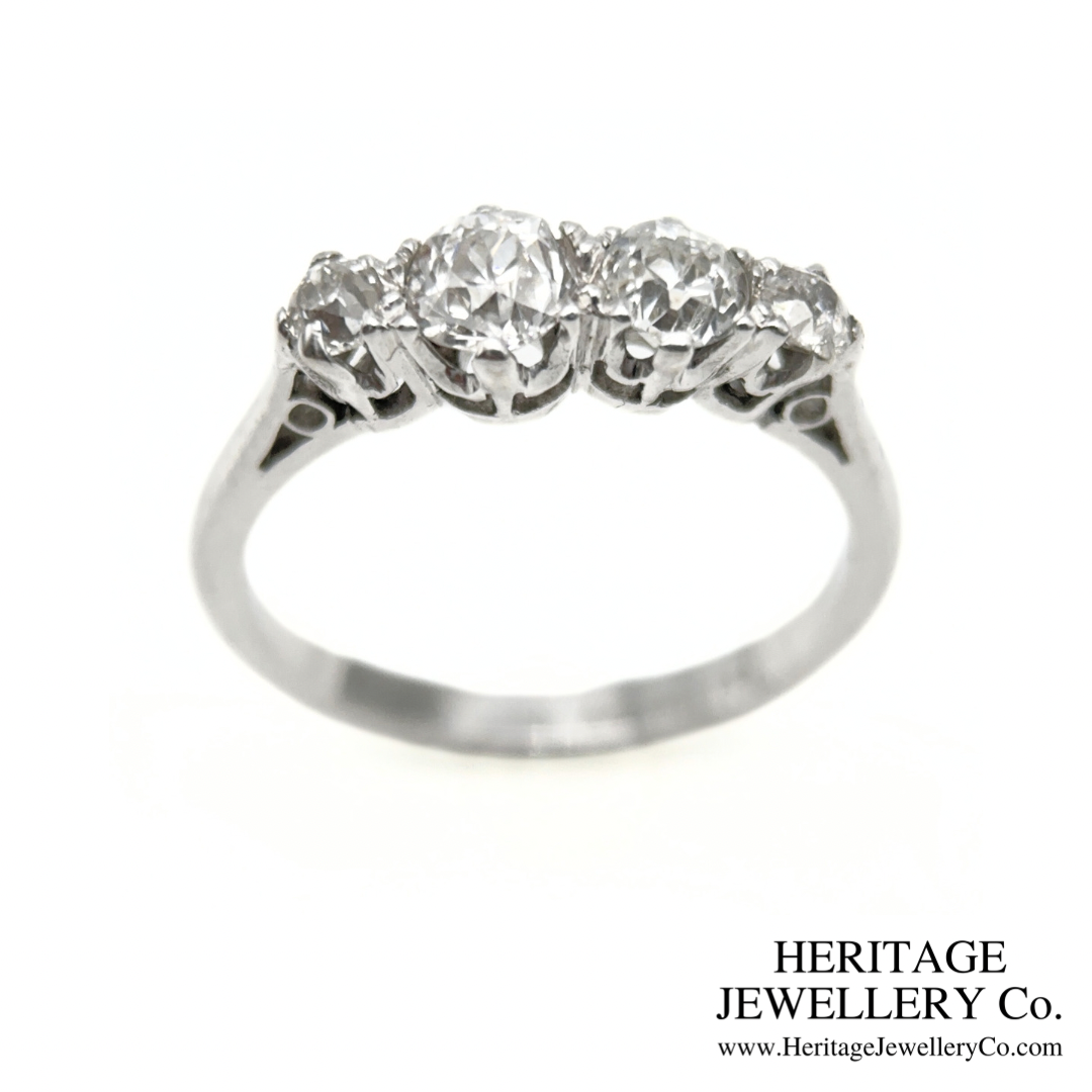 Platinum & Old Cut Diamond 4-Stone Ring