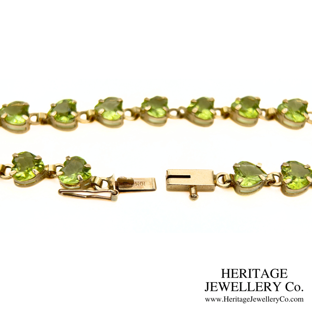 Vintage Peridot and Gold Bracelet (10ct Gold)